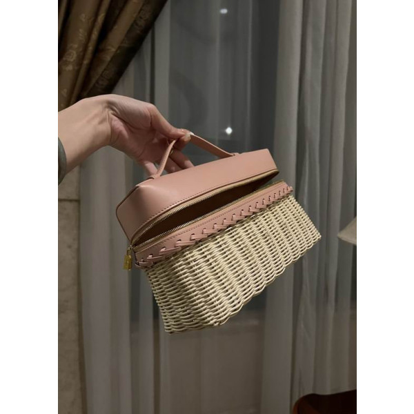 Loro Piana Women's Extra Rattan Pocket Bag / Nude P/k