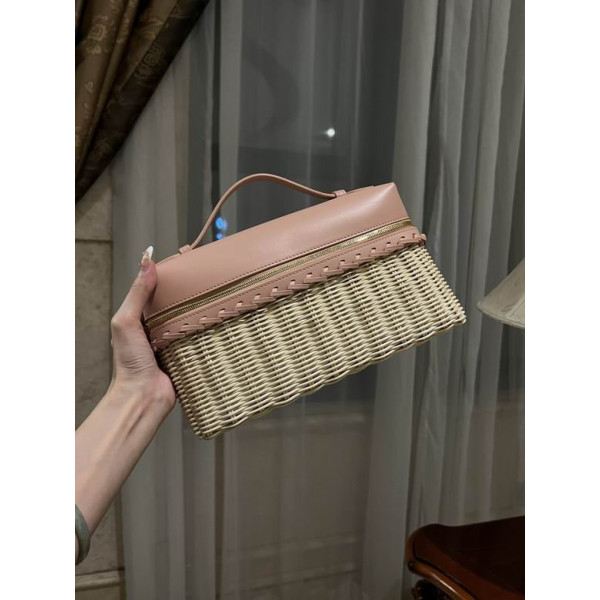 Loro Piana Women's Extra Rattan Pocket Bag / Nude P/k