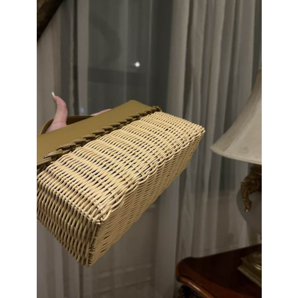 Loro Piana Women's Extra Rattan Pocket Bag / Olive Green