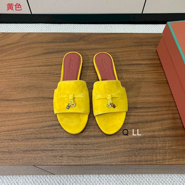 Loro Piana Women's Summer Charms Flat Sandals / Yellow