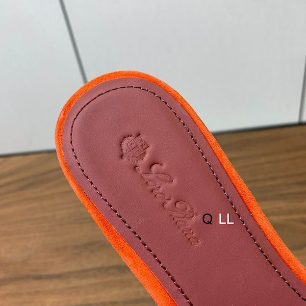 Loro Piana Women's Summer Charms Flat Sandals / Orange