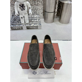 Loro Piana Men/Women's Summer Walk Moccas/ Flat Shoes / Dark Gray