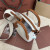 Loro Piana Women's Bale M/i Canvas Bucket Bag / Whisper White/Wheat Bran