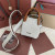 Loro Piana Women's Bale M/i Canvas Bucket Bag / Whisper White/Wheat Bran