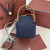 Loro Piana Women's Bale Small Bucket Bag / Surge Blue/Wheat Bran