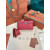 Loro Piana Women's Extra Ostrich Pocket Bag / Red/Rolled Silver