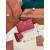 Loro Piana Women's Extra Ostrich Pocket Bag / Red/Rolled Silver