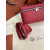Loro Piana Women's Extra Ostrich Pocket Bag / Red/Rolled Silver