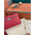 Loro Piana Women's Extra Ostrich Pocket Bag / Red/Rolled Silver