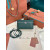 Loro Piana Women's Extra Ostrich Pocket Bag / Peacock Green/Rolled Silver