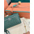 Loro Piana Women's Extra Ostrich Pocket Bag / Peacock Green/Rolled Silver