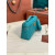Loro Piana Women's Extra Ostrich Pocket Bag / Lake Blue/Rolled Gold