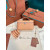 Loro Piana Women's Extra Ostrich Pocket Bag / Beige Apricot/Rolled Silver