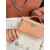 Loro Piana Women's Extra Ostrich Pocket Bag / Beige Apricot/Rolled Silver