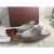 Loro Piana Grey Suede Babouche Charms Flat Mules