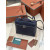 Loro Piana Women's Extra Pocket Backpack / Navy Blue/Rolled Silver
