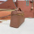 Loro Piana Women's Extra Ostrich Pocket Bag / Nude Brown/Rolled Gold