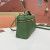 Loro Piana Women's Extra Ostrich Pocket Bag / Dark Green/Rolled Gold