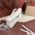 Loro Piana Women's Extra Ostrich Small Pocket Bag / Whisper White/Rolled Silver