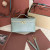 Loro Piana Women's Extra Ostrich Pocket Bag / Haze Blue/Rolled Gold