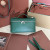 Loro Piana Women's Extra Ostrich Pocket Bag / Light Cyan/Rolled Silver
