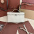 Loro Piana Women's Extra Ostrich Small Pocket Bag / Off-White/Rolled Silver