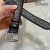 Loro Piana Belt Ostrich Leather Strap 35mm with Silver Buckle in Black