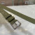 Loro Piana Alsavel Belt Split Calf Suede Leather Strap 35mm with Silver Buckle in Olive Green