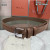 Loro Piana Alsavel Belt Split Calf Suede Leather Strap 35mm with Silver Buckle in Brown