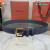 Loro Piana Alsavel Belt Split Calf Suede Leather Strap 35mm with Gold Buckle in Classic Blue