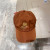 Loro Piana Baseball Cap with Elasticated back Microfibre Storm System in caramel brown and yellow
