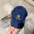 Loro Piana Baseball Cap with Elasticated back Microfibre Storm System in navy blue and yellow