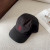 Loro Piana Baseball Cap with Elasticated back with Storm System in black and red