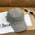 Loro Piana Linen Baseball Cap with Adjustable strap in grey beige