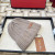 Loro Piana Men's / Women's Cable Knit Cashmere Beanie with Brown Logo Detail in taupe