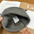 Loro Piana Men's / Women's Ribbed Knit Beanie with dark brown Featuring Logo Detail in gray