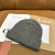 Loro Piana Men's / Women's Ribbed Knit Beanie with dark brown Featuring Logo Detail in gray