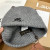 Loro Piana Men's / Women's Ribbed Knit Beanie with dark brown Featuring Logo Detail in light gray
