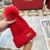 Loro Piana Women's Cashmere Beanie with Pom-Pom in red