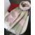 Loro Piana Women's Checked Fringed Cashmere Scarf in pink and beige