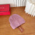 Loro Piana Women's Fine Rib Knit Blend Beanie with Logo Tag in rose pink