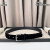 Loro Piana Alsavel Belt Split Calf Suede Leather Strap 30mm with Silver Buckle in Black