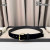 Loro Piana Alsavel Belt Split Calf Suede Leather Strap 30mm with Gold Buckle in Black
