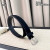 Loro Piana Alsavel Belt Split Calf Suede Leather Strap 30mm with Silver Buckle in Black