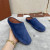 Loro Piana Women's Suede Sandals / Navy Blue