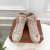 Loro Piana Women's Fleece-l/ed High-Top Suede Sneakers / Apricot