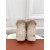 Loro Piana Women's Fleece-l/ed High-Top Suede Sneakers / Apricot