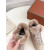Loro Piana Women's Fleece-l/ed High-Top Suede Sneakers / Apricot