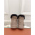 Loro Piana Women's Fleece-l/ed High-Top Suede Sneakers / Khaki