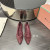 Loro Piana Women's Rebecca Flat Barefoot Suede Sandals / Crimson
